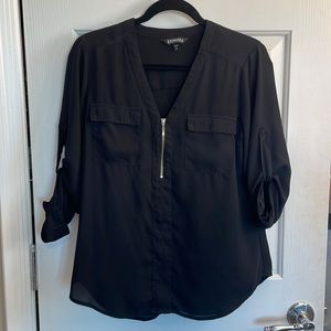 EXPRESS Black Blouse with zipper